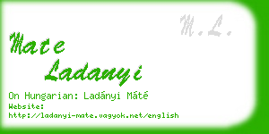 mate ladanyi business card